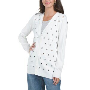 TOCCIN Optic White Kristina V-neck Cardigan